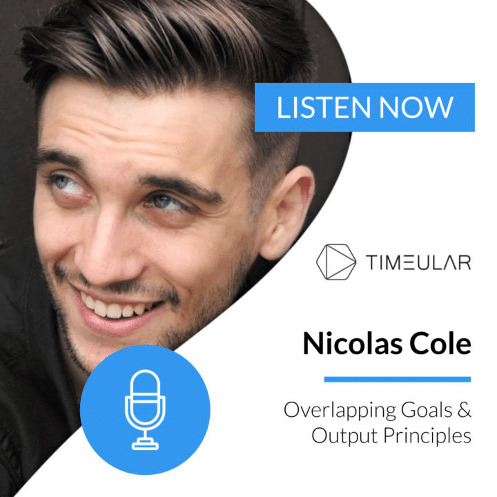 Productivity Masterminds Podcast by Timeular. Nicolas Cole