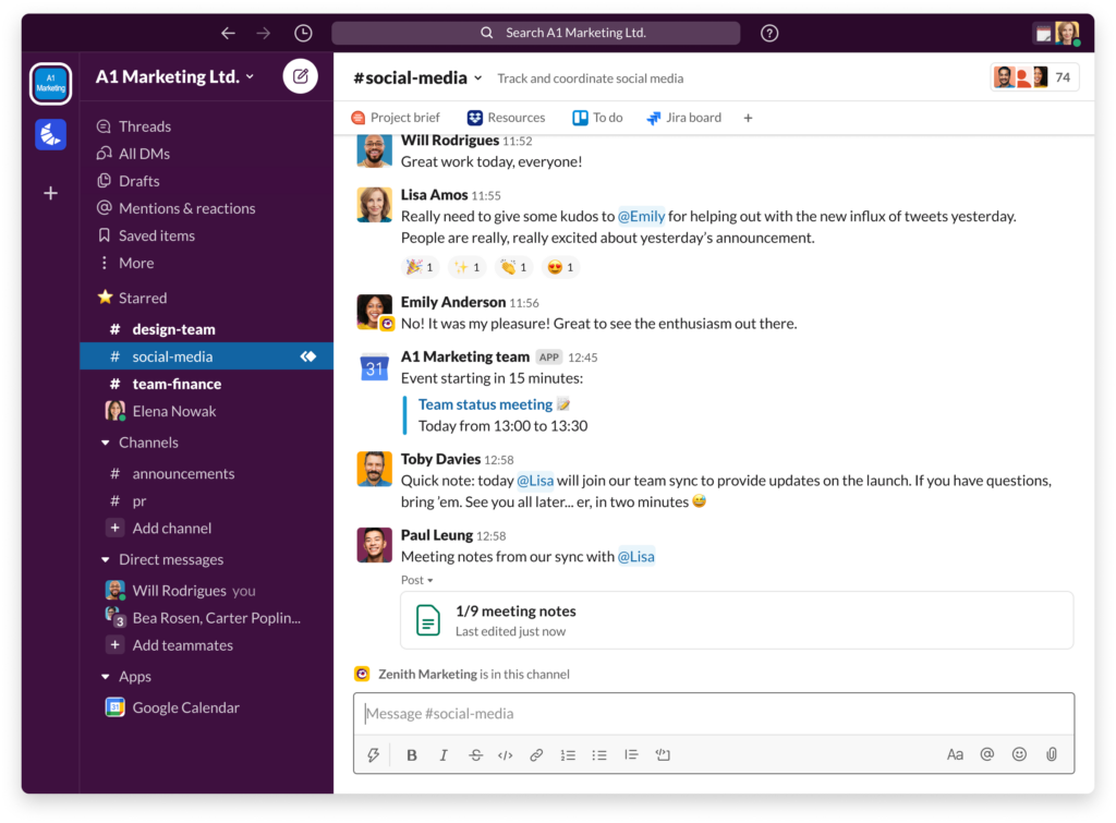 slack – Working From Home Apps 