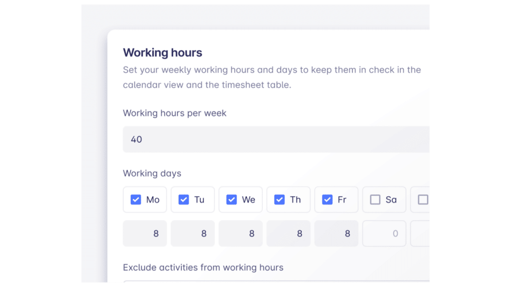 work hours Timeular