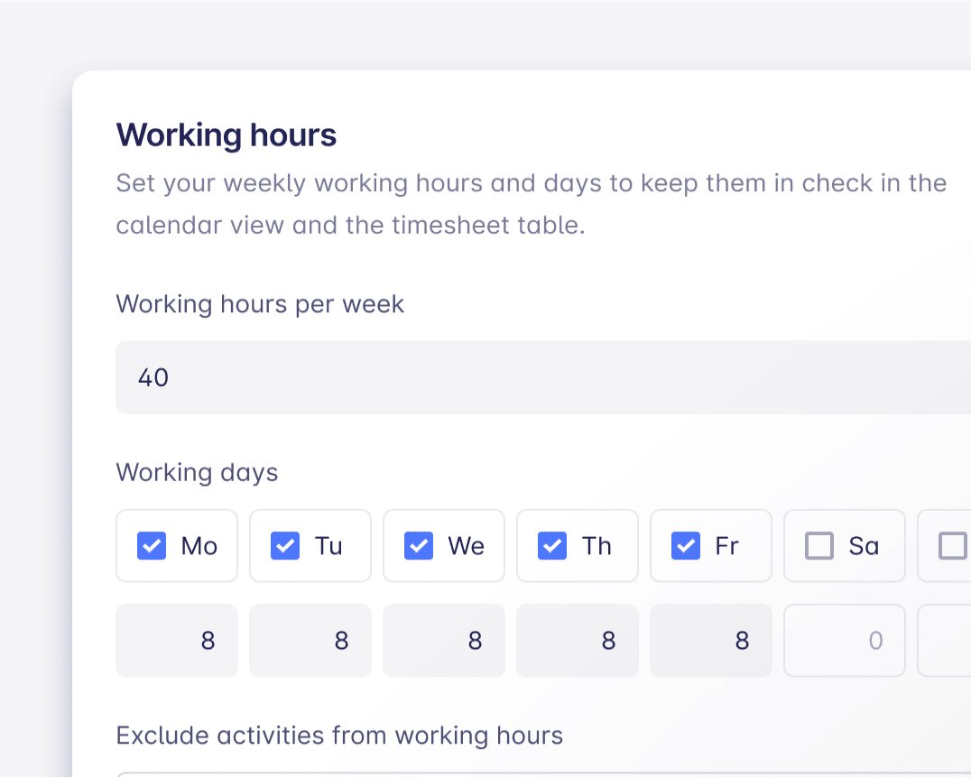 work hours tracker feature 2