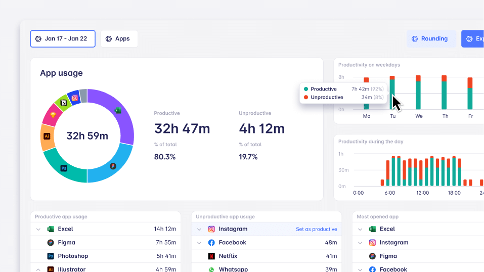 Timeular - AI time tracker 