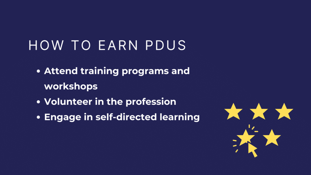 how to earn pdus