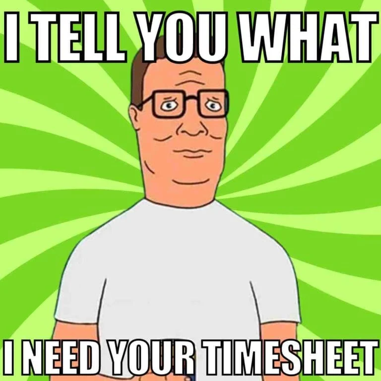 timesheet meme